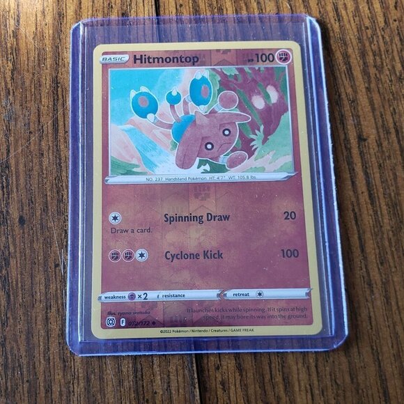 Hitmontop 72/172 Pokémon TCG Brilliant Stars Reverse Holo Uncommon NM-MT - Picture 1 of 2